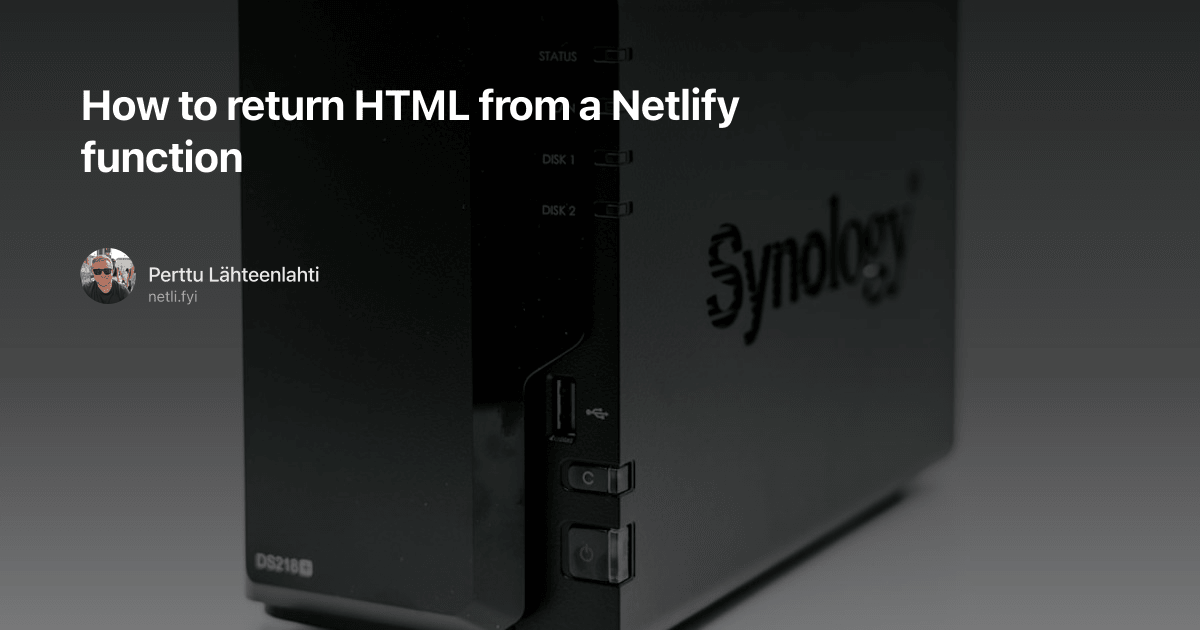 How to return HTML from a Netlify function