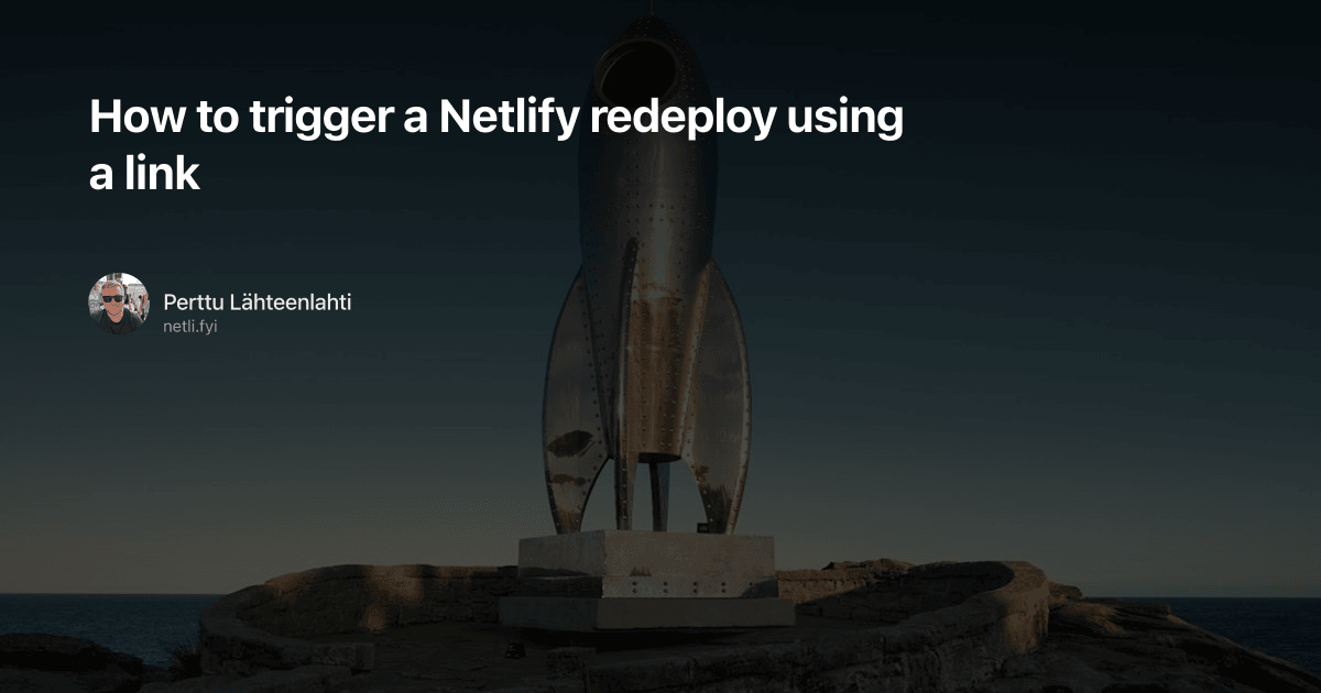 How to trigger a Netlify redeploy using a link